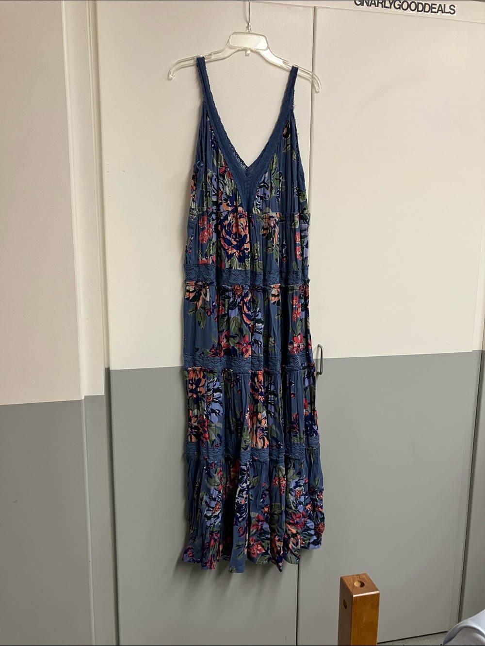 Nostalgia Blue Floral Maxi Dress